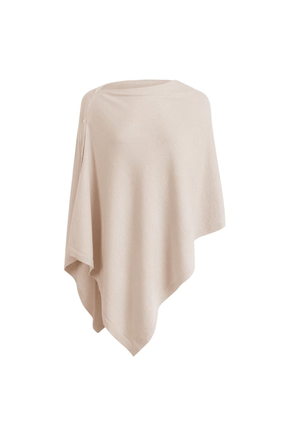 Women's Versatile Knitted Shawls Scarf Poncho Sweater with Buttons Lightweight Spring Summer Fall Wraps