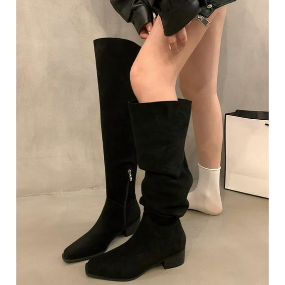 Women's Versatile Suede Over - the - Knee Boots - Three - in - One Wear Styles (Over - Knee, Knee - High, Mid - Calf), Slim - Fitting, Fashionable and Comfortable