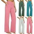thumbnail image 1 of Women's Versatile Wide Leg Yoga Pants with Pockets Comfortable Trousers for Work Casual and Athletic Wear, 1 of 6