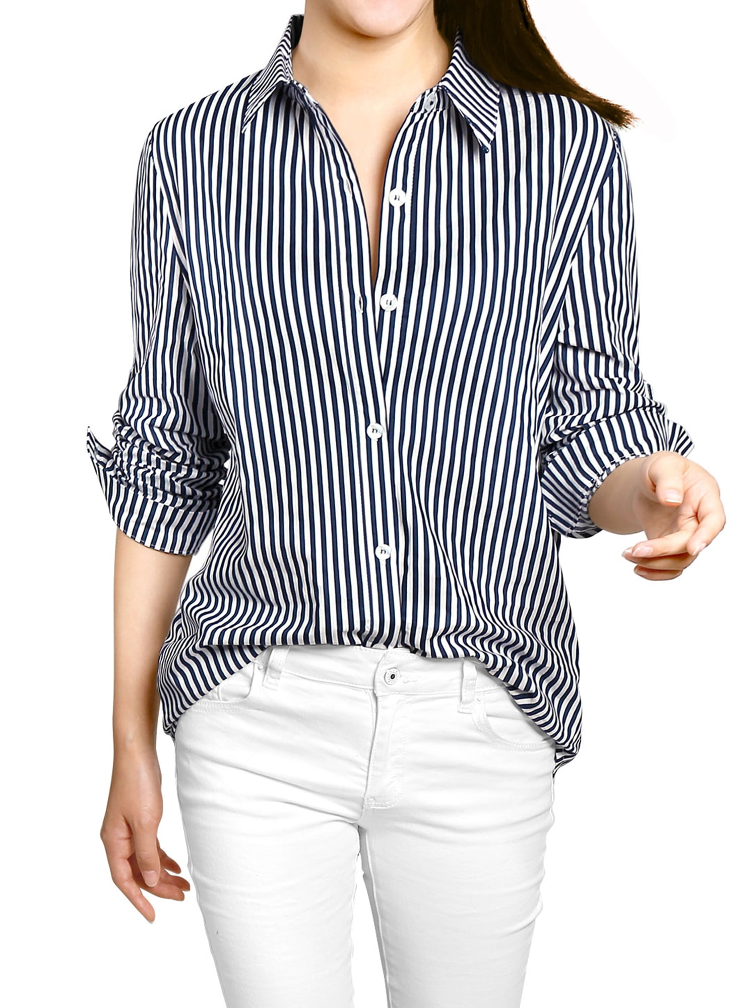 Horizontal Stripes Trumpet Sleeve Cardigan - Women - Ready-to-Wear