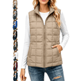 thumbnail image 1 of Women's Vest Sleeveless Zip up Puffer with Pockets Lightweight Stand Collar Warm Gilet Fall Winter Outerwear Layering, 1 of 9