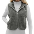 thumbnail image 1 of Woman Vest Vest Women Full Zip Sleeveless Vest Fuzzy Winter Clothing Womens Outerwear, 1 of 8