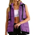 thumbnail image 1 of Women's Vests Puff Vest for Women Zipper Sleeveless Womens Vests Lightweight Fall Outfits Puffy Coats for Women, 1 of 8