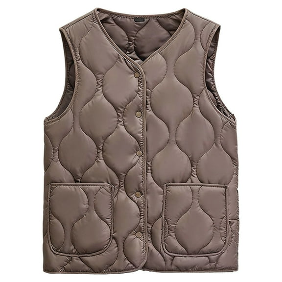 Women's Vests Puffer Vests for Women Button Down Sleeveless Lightweight Vests Women's Winter Clothes Womens Vest Top Trendy
