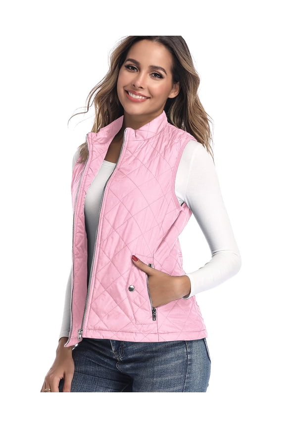 Women's Vests Zip up Quilted Padded Lightweight Vest for Women