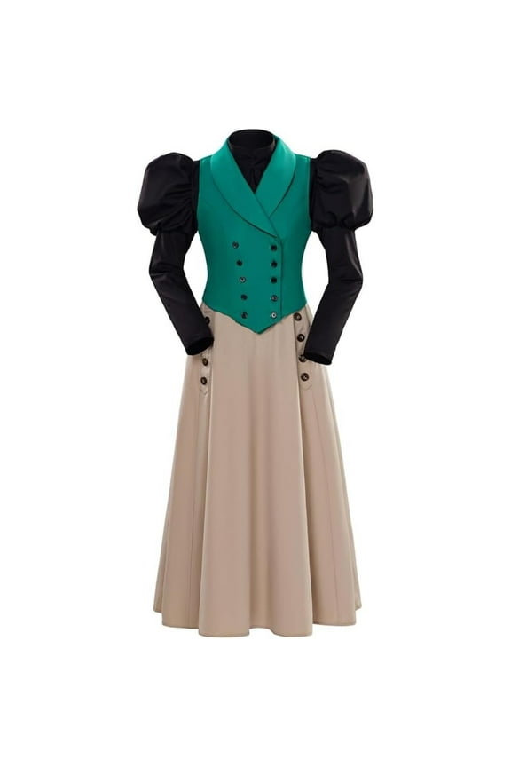 Women's Victorian Edwardian Era Ball Gown - Victorian Renaissance Style Evening Dress for Historical Events