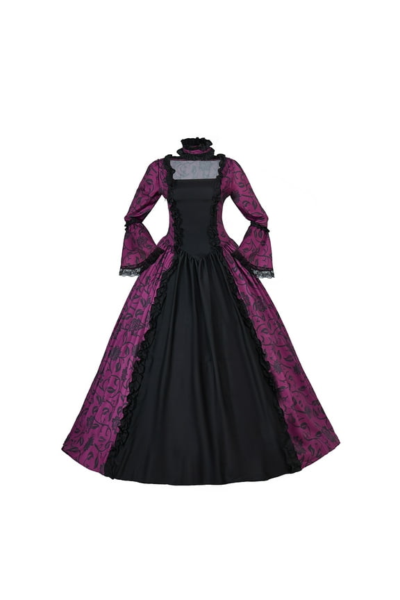 Women's Victorian Rococo Dress 1800S Medieval Renaissance Dress Corset Vintage Cocktail Party Ball Gown Maiden Costume