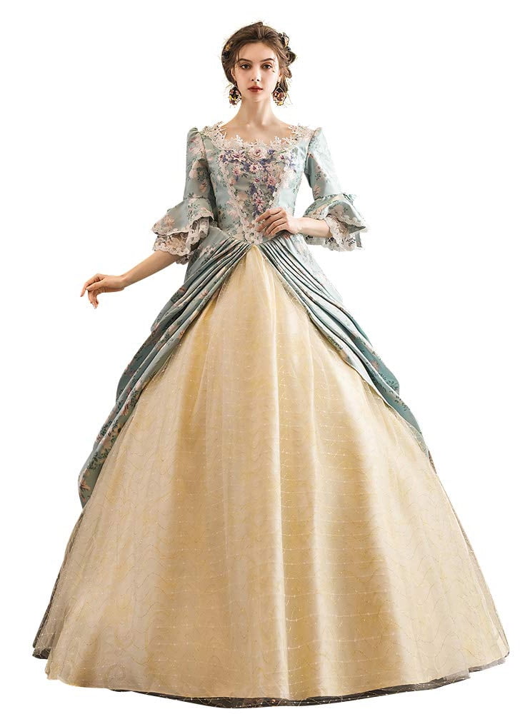 Women's Victorian Rococo Dress Inspiration Maiden Costume-M - Walmart.com