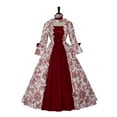 thumbnail image 1 of Women's Victorian Rococo Dress Inspiration Maiden Costume Rococo Floral Dress, 1 of 6