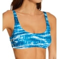 thumbnail image 1 of Women's Vince Camuto V92714 Tie Dye Side Lace Bikini Swim Top (Azure XS), 1 of 4