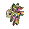 thumbnail image 1 of Women's Vine Marquis Stone Stud Fashion Stretch Ring, Green Tint Aurora Borealis, 1 of 3