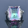 thumbnail image 1 of Women's Vintage 925 Sterling Silver Multicolor Zircon Ring Gemstone Ring Gift Jewelry, 1 of 3