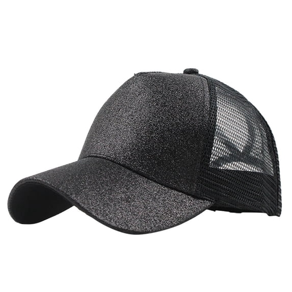 Women's Cap Happy Camper Cute Black Sport Hats