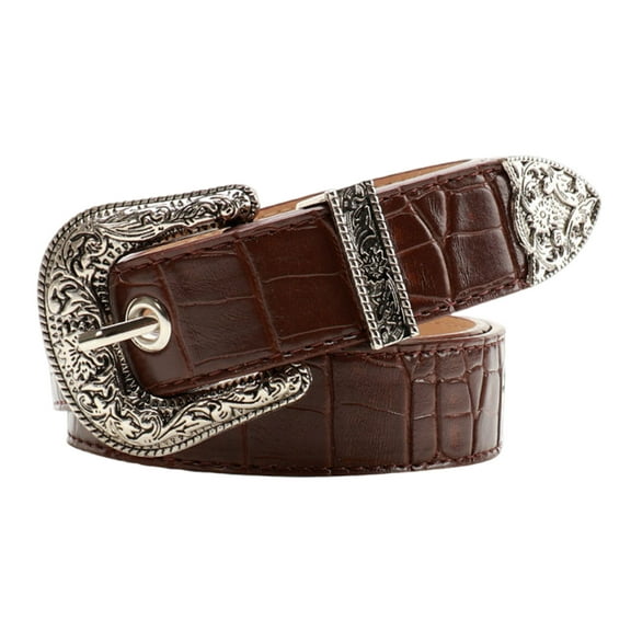 Women's Vintage Belt 2000s Styles PU Leather Strap With Alloy Buckle For Everyday Wear