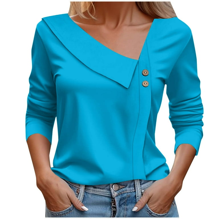 Casual Solid Tassel Patchwork Slit Asymmetrical Collar Tops Casual Solid Tassel Patchwork Slit Asymmetrical Collar Tops