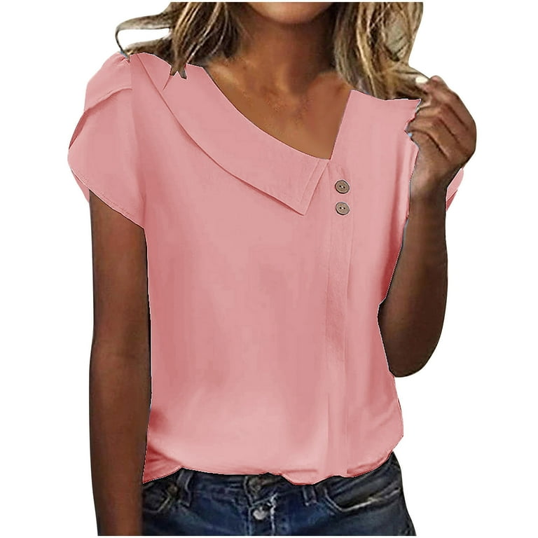 Casual Solid Patchwork Asymmetrical O Neck Short Sleeve Two Pieces Casual Solid Patchwork Asymmetrical O Neck Short Sleeve Two Pieces