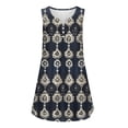 thumbnail image 1 of Women's Vintage Boho Floral Print Sleeveless Dress V Neck Button Down Knee Length A-Line Tank Dress Casual Summer Beach Vacation Lightweight Sundress, 1 of 8