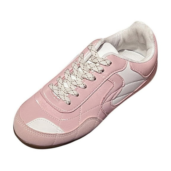 Women's Vintage Brown Sneakers for Spring/Autumn, Lightweight Flat Shoes for Fashionable Casual Training - Ladies Retro Footwear Pink Women Sandal
