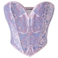thumbnail image 1 of Women's Vintage Corset Sweetheart Neck Strapless Bustier Back Lace-Up Retro Boning Support Shapewear XL, 1 of 8