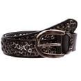 thumbnail image 1 of Women's Vintage Cowhide Nail heads Multi Layer Circle Studded Leather Jean Belt, 1 of 4