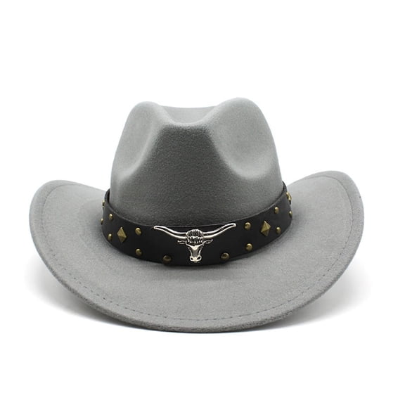 Women's Vintage Curved-Brim Jazz Hat | Suede Material, Embodies Western Flair and British Elegance,Light Gray,One Size