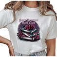 thumbnail image 1 of Women's Vintage "Dark Romance Book Club" Stacked Books Rose Graphic Comfortable T Shirt Short Sleeve Round Neck Top White S-5XL, 1 of 5