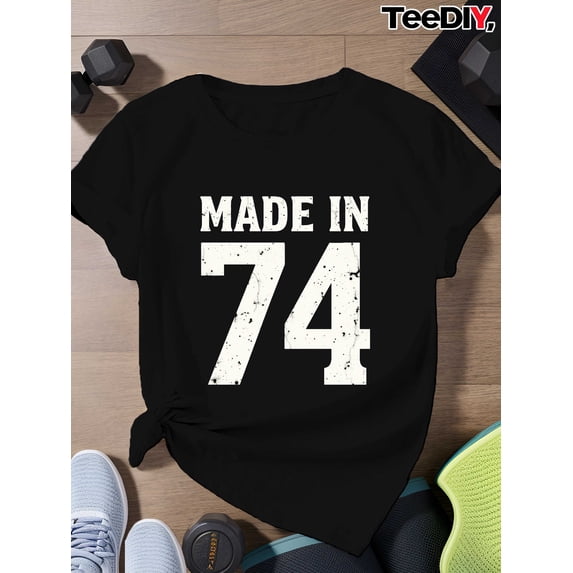 Women's Vintage Distressed Made In 74 Birth Year T-Shirt
