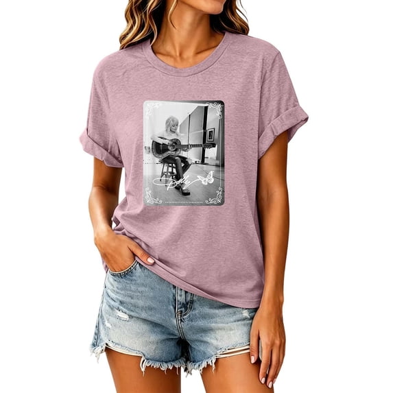 Women's Vintage Dolly Shirts Country Music Legend T-Shirt Parton Memorial Tee Shirts Retro Graphic Tees Tshirt Casual Short Sleeve Tops XXL