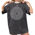 thumbnail image 1 of Women's Vintage "Don't Fence Me In" Spiral Lyrics Graphic Washed T Shirt Western Country Music Black S-2XL Plus Size, 1 of 5