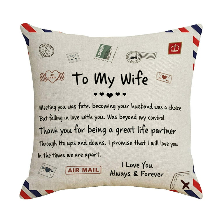 Message Letter Pillowcases For Family And Friends Decorative Throw Pillow Cover Cushion Case For Sofa Couch Home Decor PZ1072 Walmart
