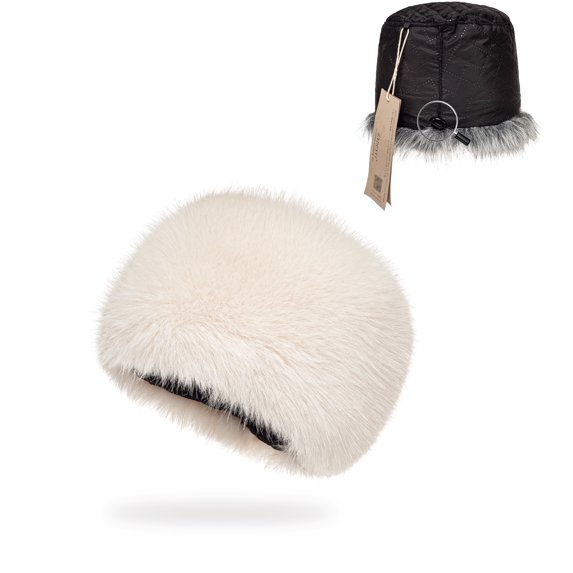 Women's Vintage Faux Fur Flattop Hat