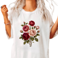 thumbnail image 1 of Women's Vintage Floral Graphic Tee Casual Short Sleeve Crewneck Top Summer Shirt, 1 of 6