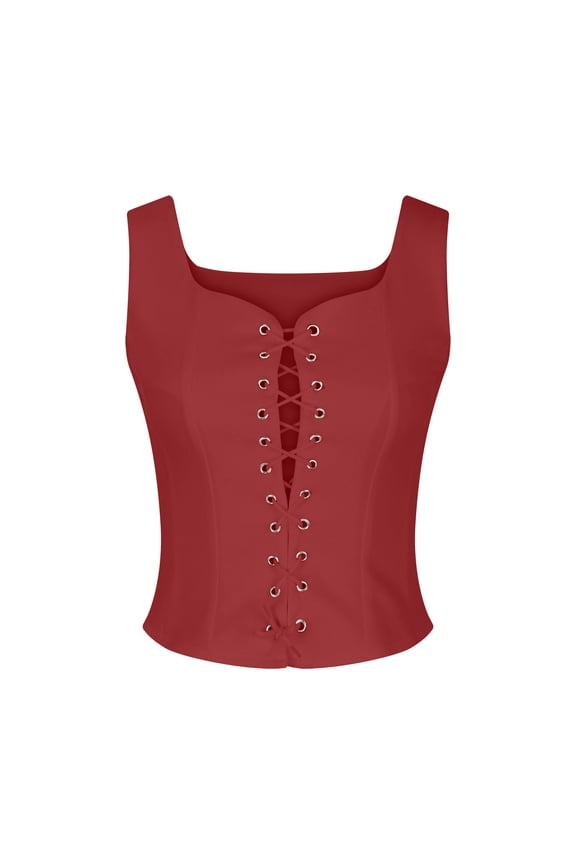 Women's Vintage Floral Lace Up Boned Camisole Bustier Royal Court Suspender Corset Fairy Crop Cami Tops Party Bodice