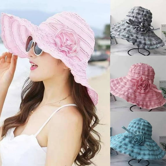 Women's Vintage Foldable Sun Hat Beach Garden Travel UV Protection/Deep Purple