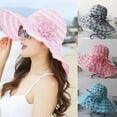 thumbnail image 1 of Women's Vintage Foldable Sun Hat Beach Garden Travel UV Protection/Light Pink, 1 of 7