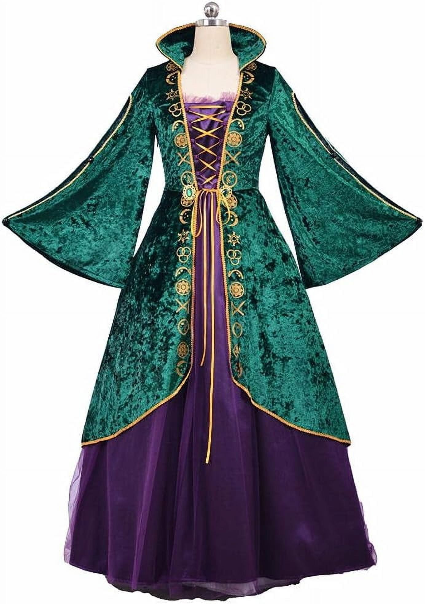 Women's Vintage Green Robe Dress Mystic Fantasy Inspired Gown for Theme ...