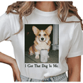 thumbnail image 1 of Women's Vintage "I Got That Dog In Me" Corgi Meme Graphic Comfortable T Shirt Short Sleeve Round Neck Top White S-5XL, 1 of 5