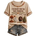 thumbnail image 1 of Women's Vintage I'm Ready for The BER Months Print Round Neck T-Shirt, 1 of 4