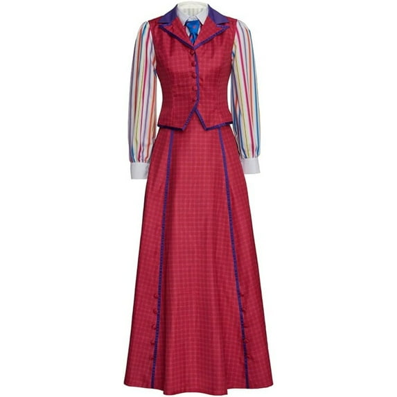 Women's Vintage Katherine Plumber Reporter Costume Set  - 1920s-Inspired Outfit with Shirt, Vest, Skirt & Tie