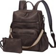 thumbnail image 1 of Women's Vintage Leather Backpack Purse,Anti‑theft Daypack Large Travel Backpack Satchel Handbag, 1 of 7