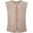 thumbnail image 1 of Women's Vintage Medieval Renaissance Vest Costume Pirate Gothic Steampunk Tie-up Waistcoat, 1 of 1