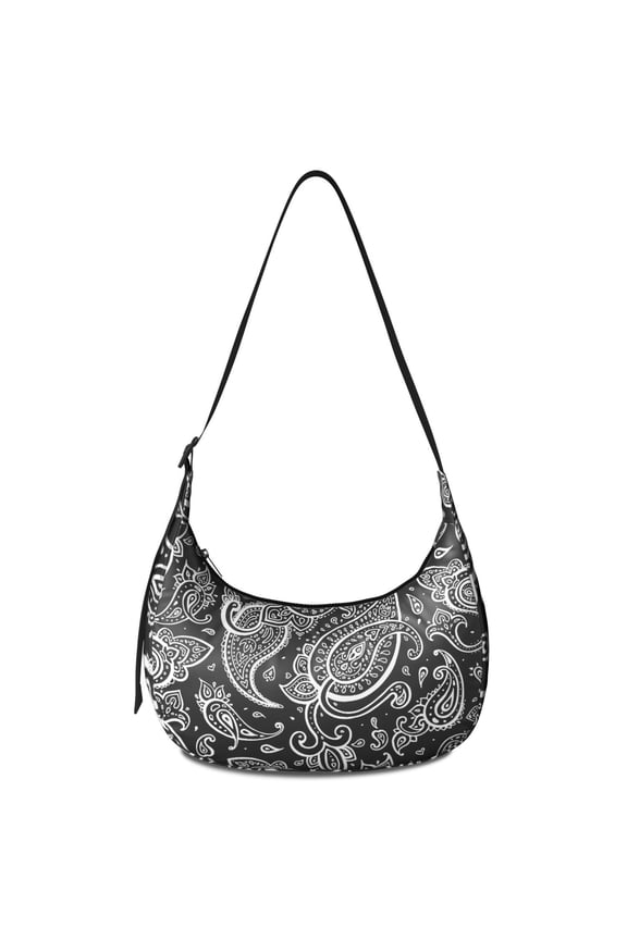 Women’s Vintage Paisley Shoulder Bag – Boho Retro Ethnic Floral Geometric Crossbody Purse with Colorful Exotic Artistic Mandala Design, Lightweight Water-Resistant Tote