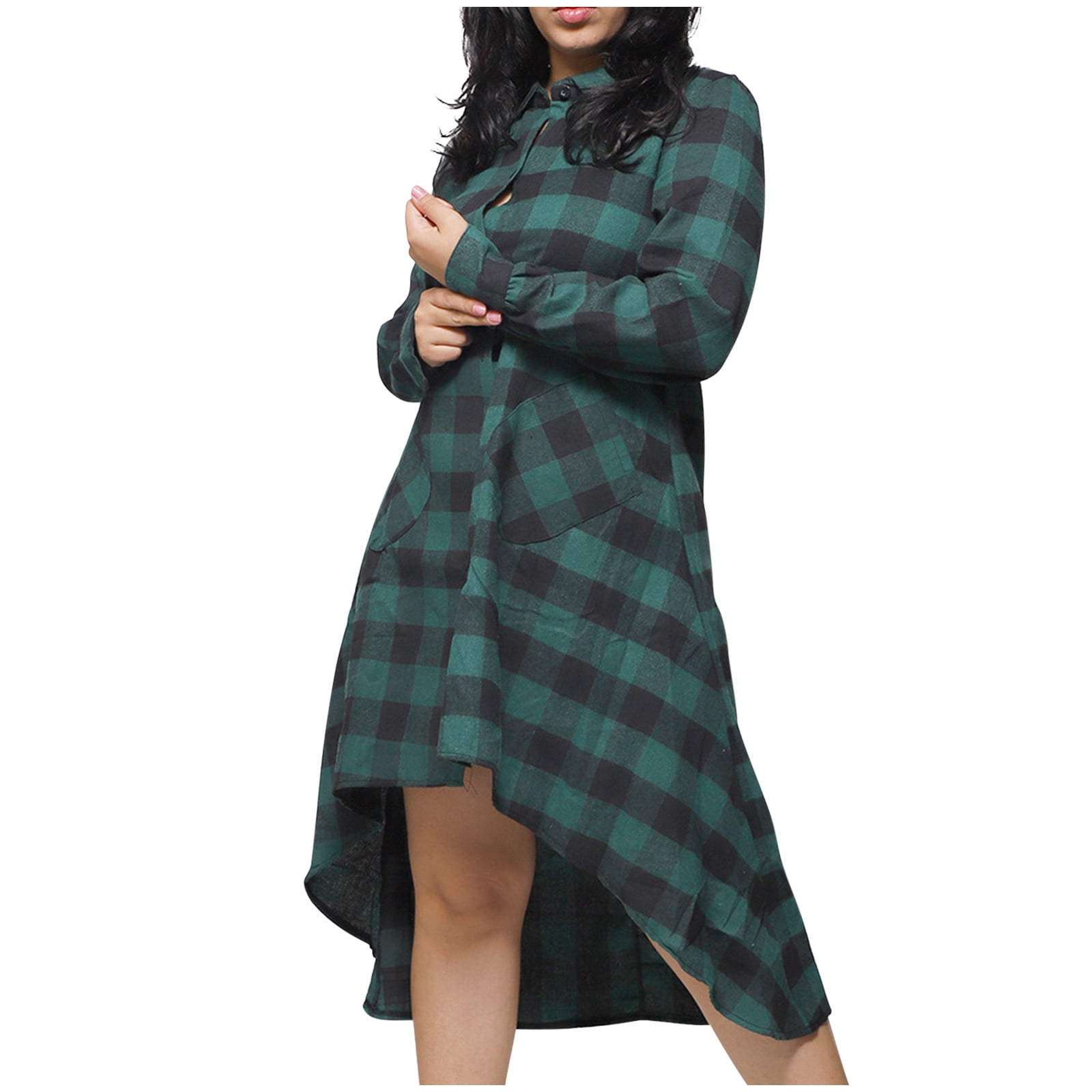high low plaid shirt