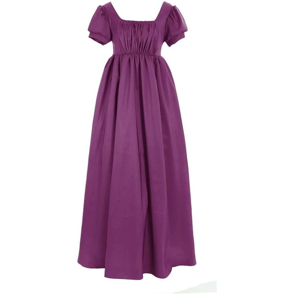 Women‘s Vintage Regency High Waist Empire Ball Gown Jane Austen Inspired Tea Party Dress