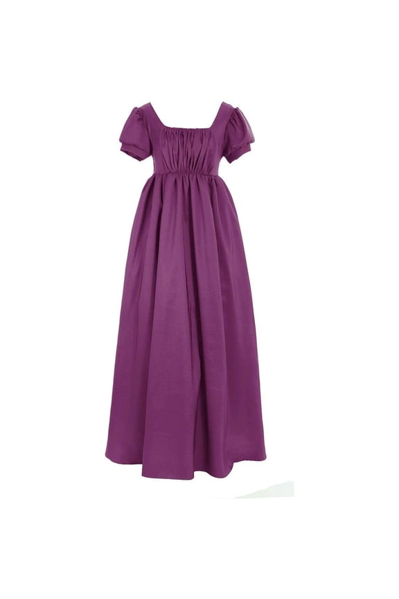 Women‘s Vintage Regency High Waist Empire Ball Gown Jane Austen Inspired Tea Party Dress
