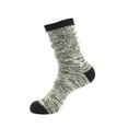 thumbnail image 1 of Women's Vintage Ribbed Style Slouch Boot Cotton Fall Winter Crew Socks - 1 Pair (Black White), 1 of 6