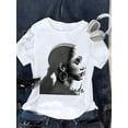 thumbnail image 1 of Women's Vintage Sade Adu Portrait Print Round Neck Short Sleeve T-Shirt, 1 of 5