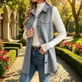 thumbnail image 1 of Women's Vintage Solid Color Button Fashion Casual Lapel Cardigan Jacket Top For Everyday Style, 1 of 8