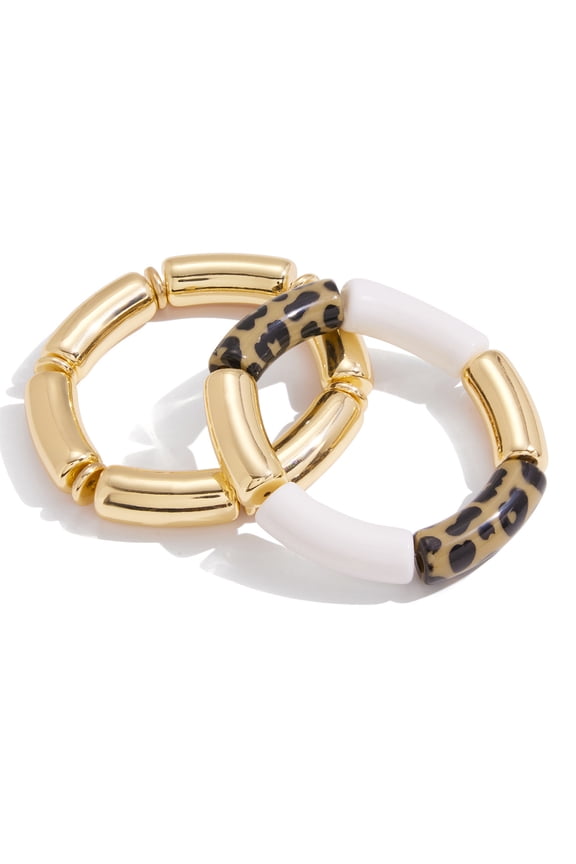 Women's Vintage Stackable Bangle Set, Waterproof, Hypoallergenic, 7.87-inch Flexible Bangle