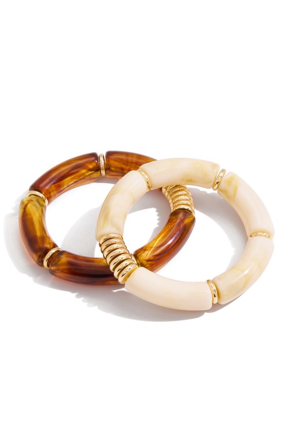 Women's Vintage Stackable Bangle Set, Waterproof, Hypoallergenic, 7.87-inch Flexible Bangle